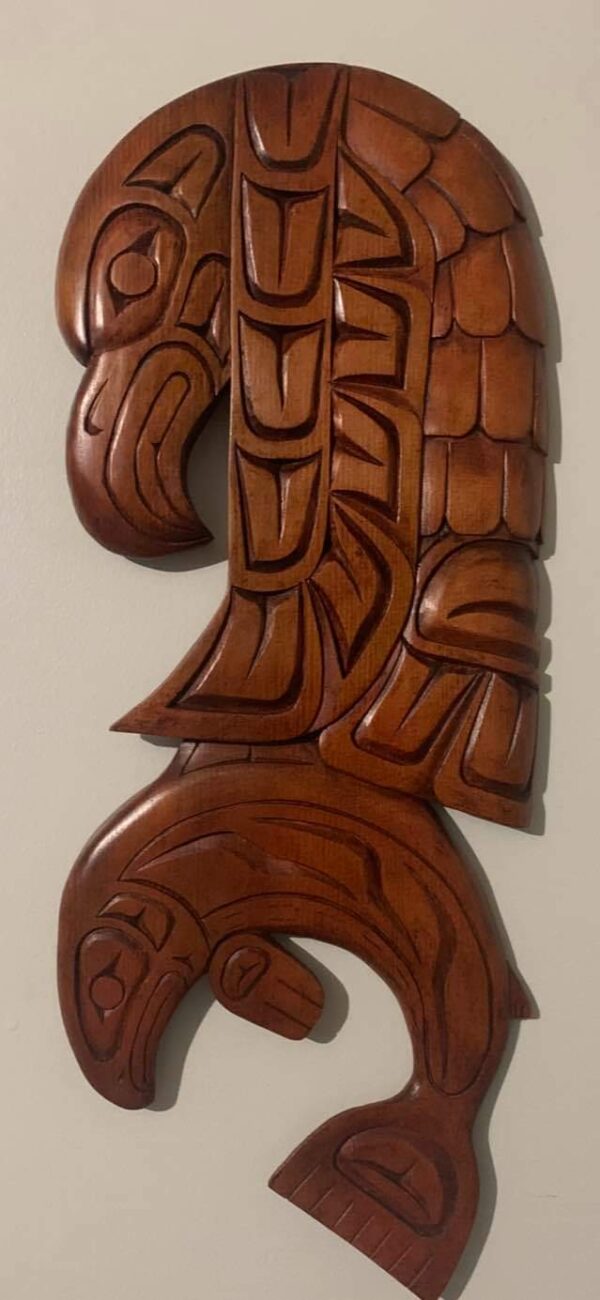 Eagle & Orca Wood Carving by Brent Wallace